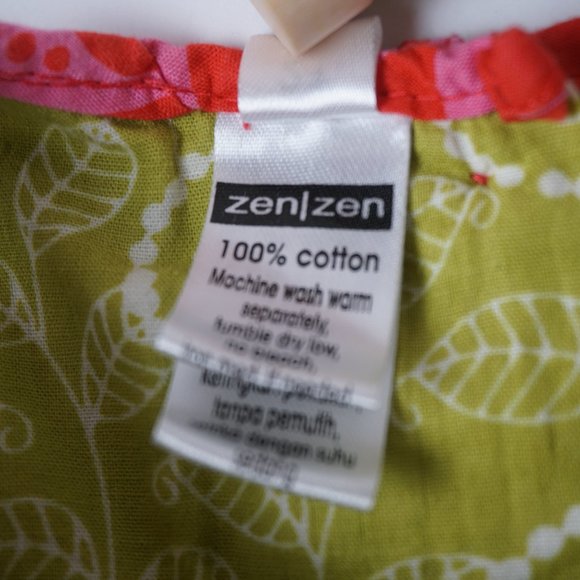Zen Zen Polka Dot Print Colorful Boho Sleeveless Cotton Dress Girls Size 2T - Picture 6 of 6
